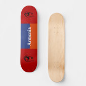 Rood blauw Oranje skateboard (Voorkant)