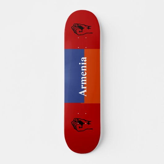 Rood blauw Oranje skateboard (Voorkant)