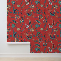 Rood & Blauw Perzisch Bloemen Patroon
