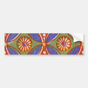 Rood Blauw Rustieke Kleurrijke Cirkel Egypte Art P Bumpersticker
