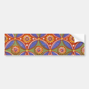 Rood Blauw Rustieke Kleurrijke Cirkel Egypte Art P Bumpersticker