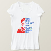 Rood Blauw Ruth Bader Quote Vrouwen behoren op all