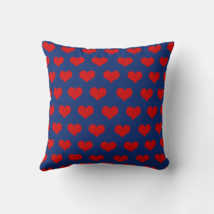 Rood Blauw Schattig Knus Modern Romantisch Chic Ha Kussen