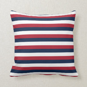 Rood blauw streep Sierkussen Nautisch