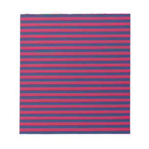 Rood Blauw Strepen Patroon Notitieblok