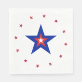 Rood/Blauw/Witte Sterring + Blauw/Rood/Witte Ster Servet (Voorkant)