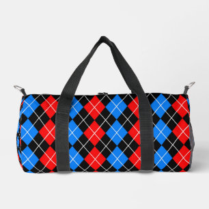 Rood Blauw Zwart Argyle Schotse Plaid Ontwerp Plunjezak