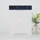 Rood blauwe cellen Fractal Art Custom Briefhoofd (Staand voorkant)