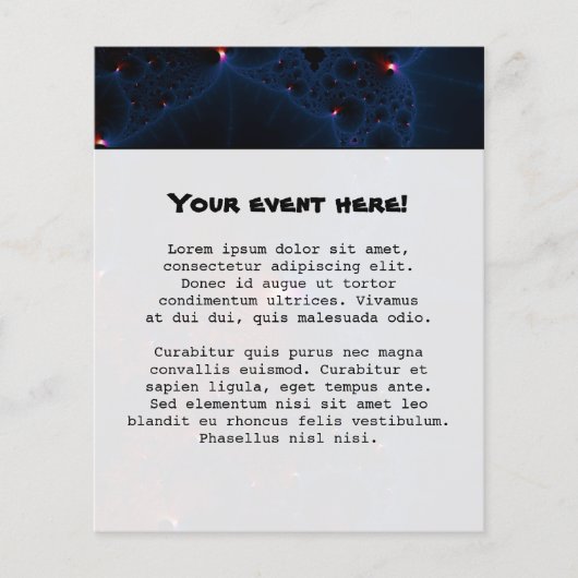 Rood blauwe cellen Fractal Art Flyer (Voorkant)