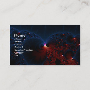 Rood blauwe cellen Fractal Art Visitekaartje