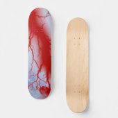 Rood bliksembord skateboard (Voorkant)