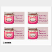 Rood bliksetiket voor vormgeving rechthoekige sticker (Vel)