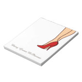 Rood Blocnote op hoge hoogte met Stiletto-Mode (Gedraaid)
