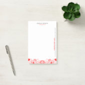 Rood bloemenkant post-it® notes (Kantoor)