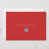 Rood & Blush Bloemen Bruiloft Bewaar onze Datum Save The Date (Achterkant)