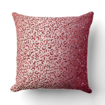 Rood Blush Roze glitter Sparkle Leopard Print