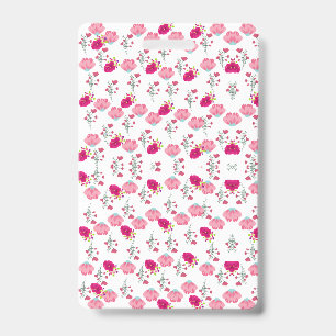 Rood & Blush Roze Symmetrisch Bloemmotief Tuin Pat Badge