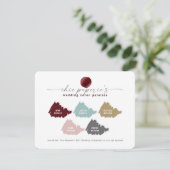 Rood & Blush Roze Winter Bruiloft Kleurenpalet Kaa (Staand voorkant)