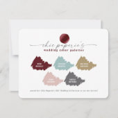 Rood & Blush Roze Winter Bruiloft Kleurenpalet Kaa (Voorkant)