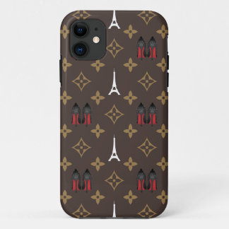 Rood bodemblad stilettos schoenhazels lv monogram iPhone 11 hoesje