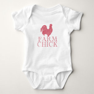 Rood Boerderij Chick met Rooster Romper