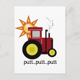 Rood Boerderij Tractor T-shirts en cadeaus Briefkaart