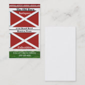 Rood Boerderij Visitekaartje van de scheurdeur (Voorkant / Achterkant)