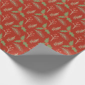 Rood botanische bessen Gift Wrap Cadeaupapier (Hoek)