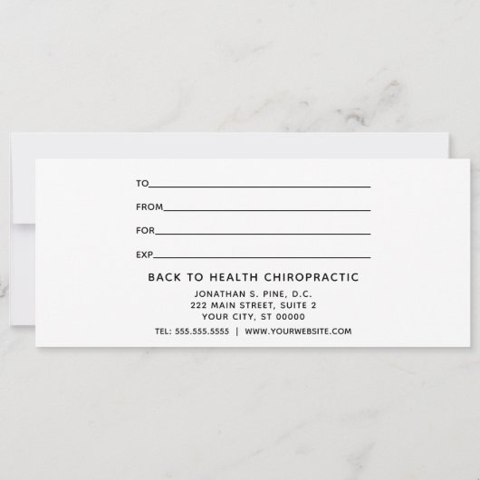 Rood bow-cadeau van chiropractisch cadeaubon