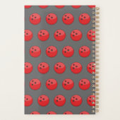 Rood Bowling Ball Patroon Planner (Achterkant)