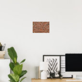 Rood Brick Wall Canvas of Poster (Thuiskantoor)