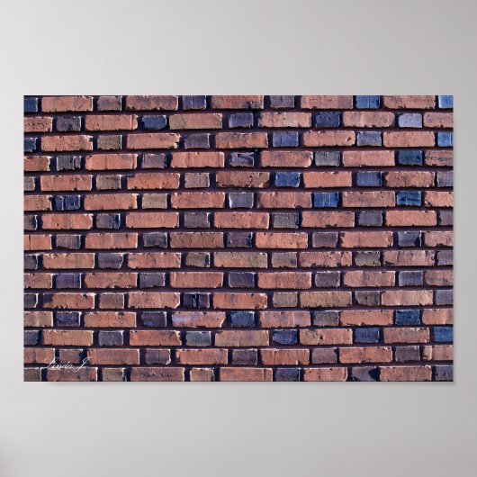 Rood Brick Wall Canvas of Poster (Voorkant)