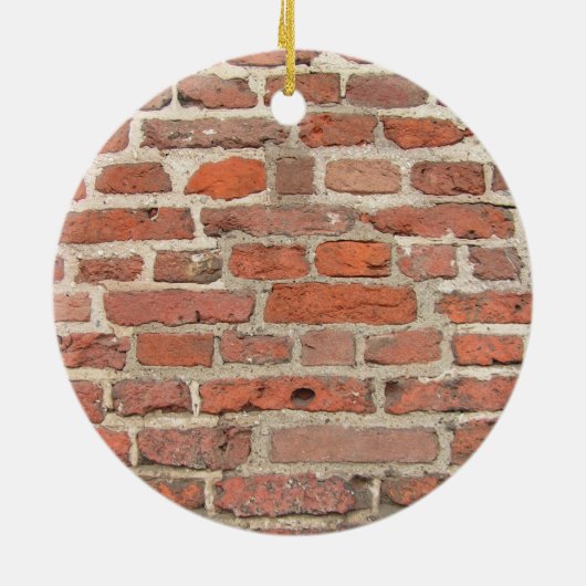Rood Brick-wandstructuur Keramisch Ornament (Achterkant)