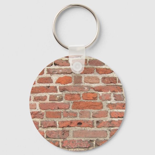 Rood Brick-wandstructuur Sleutelhanger (Voorkant)