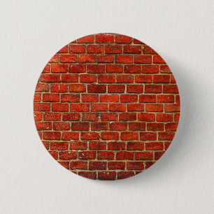 Rood Brick-wandtextuur Ronde Button 5,7 Cm