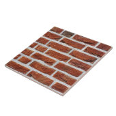 Rood Brick-wandtextuur Tegeltje (Zijkant)