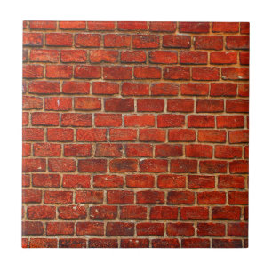 Rood Brick-wandtextuur Tegeltje