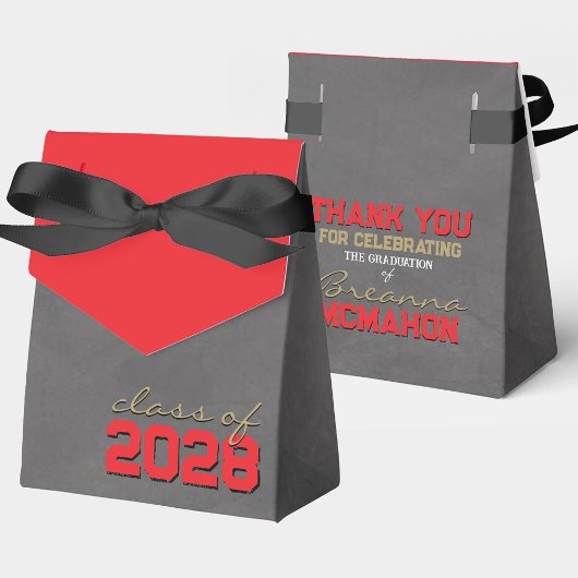 Rood & Brons Goud Krijtbord Afstuderen Geschenkdoz Bedankdoosjes