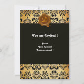 ROOD BRUIN EN ZWARTE DAMAST, WAS ZEGEL MONOGRAM KAART (Achterkant)