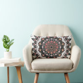 Rood Bruin Mandala Rond Kussen (Stoel)