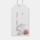  rood bruin Waterverf Candy Cane Pannenkoek Cadeaulabel (Achterkant)