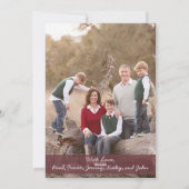  Rood Buffalo Pset Holiday Terug Feestdagenkaart (Achterkant)