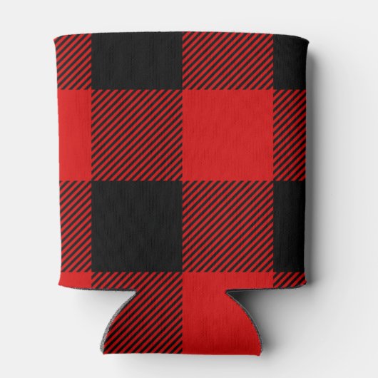 Rood buffelbord en wit Beer Blikjeskoeler (Achterkant)