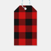 Rood buffelbord en wit Beer Cadeaulabel (Achterkant)