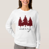 Rood buffelmonster pijnbomen t-shirt (Voorkant)