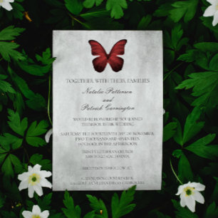 Rood Butterfly Weddenschap Kaart