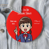 Rood Button treinwerknemer (In situ)