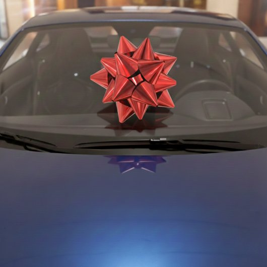 Rood cadeau extra, groot venster raamsticker