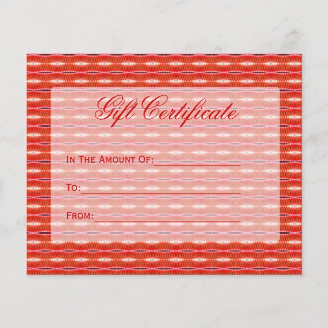 rood cadeaucertificaat (Voorkant)