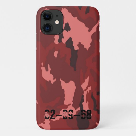 Rood camouflagepatroon Case-Mate iPhone case (Achterkant)